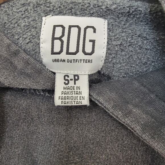 BDG Urban Outfitters Pullover Hoodie Sweater Gray Long Sleeve Small Crop Cotton - Picture 9 of 11